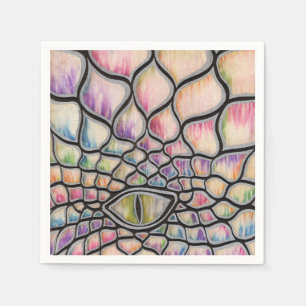 Serviette En Papier Dragon d'arc-en-ciel