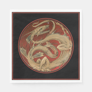 Serviette En Papier Dragon Lore - Art Nouveau