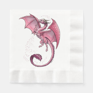 Serviette En Papier Dragon rose de l'art Imaginaire du printemps