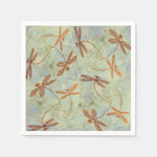 Serviette En Papier Dragonfly Dance Gold