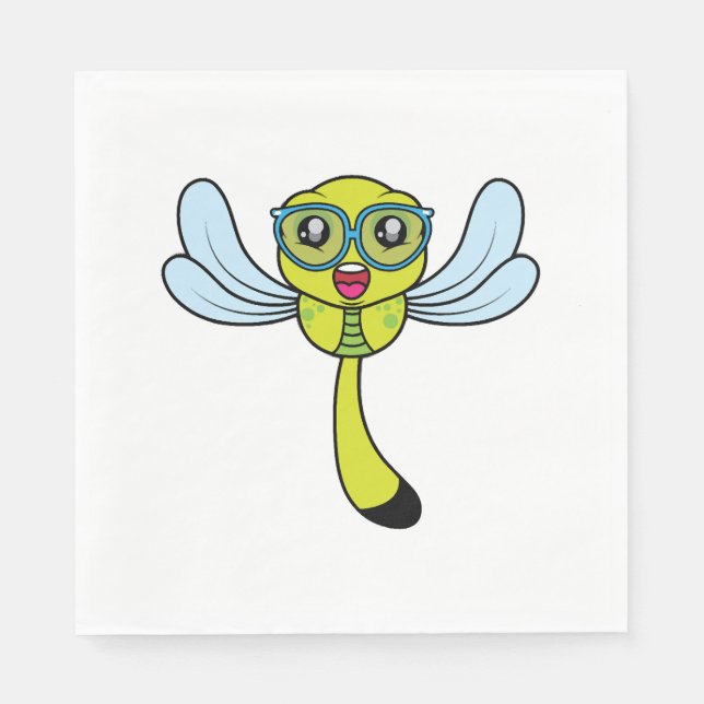 Serviette En Papier Dragonfly geek (Devant)