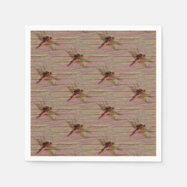 Serviette En Papier Dragonfly Rustic (Devant)
