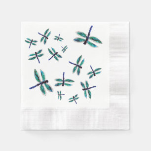 Serviette En Papier Dragonfly Turquoise