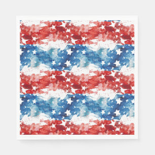 Serviette En Papier Drapeau Abstrait 4 juillet Napkin