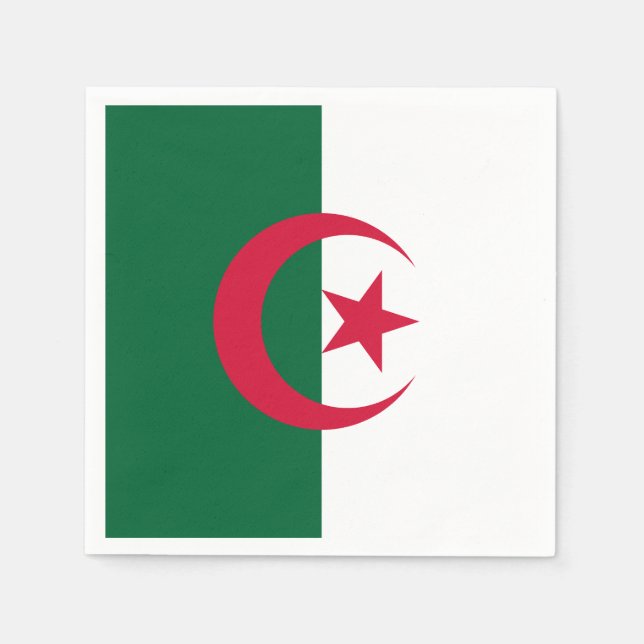 Serviette En Papier Drapeau algérien patriotique (Devant)