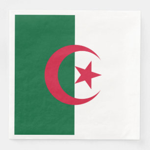 Serviette En Papier Drapeau algérien patriotique
