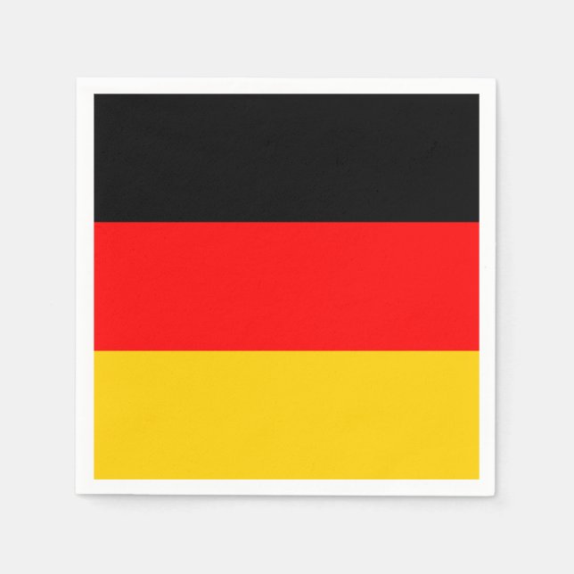 Serviette En Papier Drapeau Allemagne (Devant)