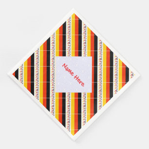 Serviette En Papier Drapeau allemand en mosaïque avec nom rouge person