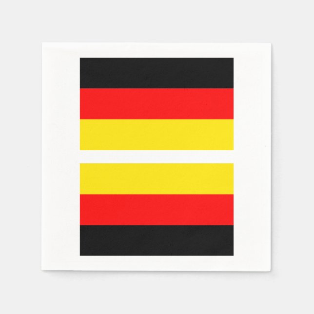 Serviette En Papier Drapeau allemand Napkin (Devant)