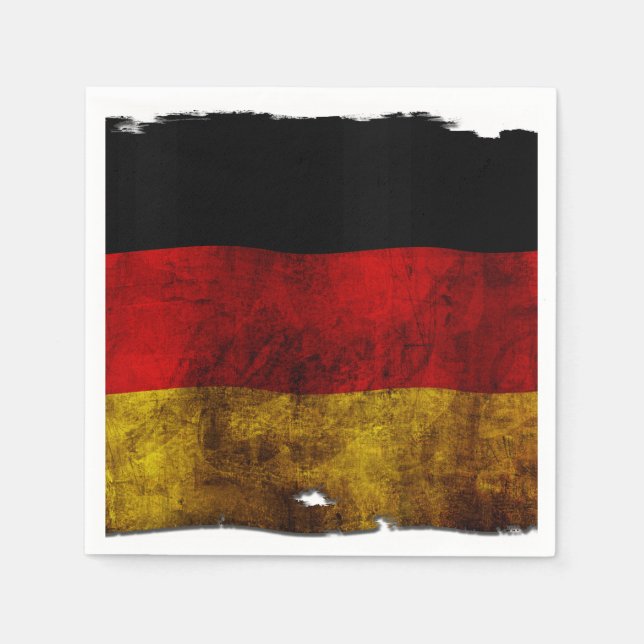 Serviette En Papier Drapeau allemand - Vintage... (Devant)