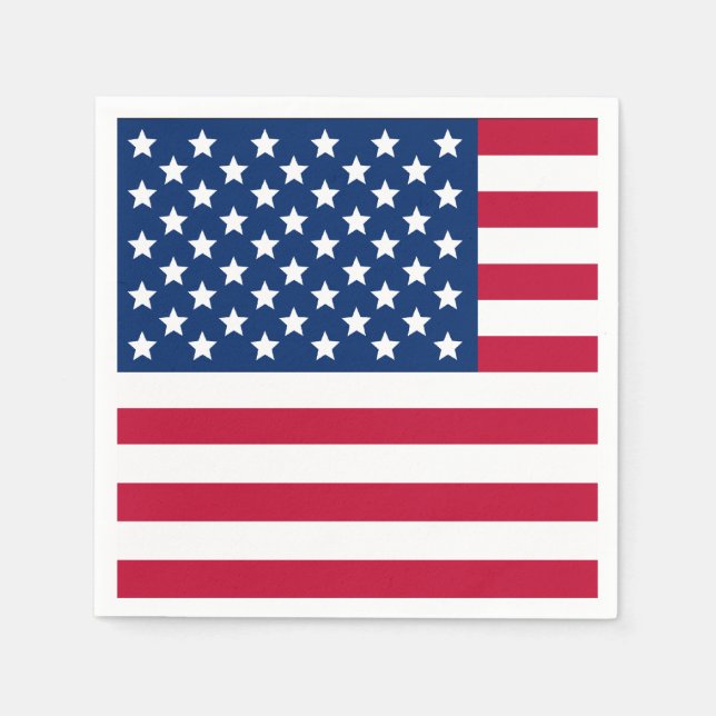 Serviette En Papier Drapeau américain (Devant)
