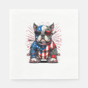 Serviette En Papier Drapeau américain 4 juillet Patriotic American Bul