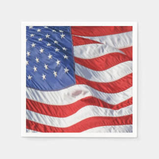 Serviette En Papier Drapeau américain agitant patriotique