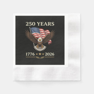 Serviette En Papier Drapeau américain aigle 250 ans 1776 2026