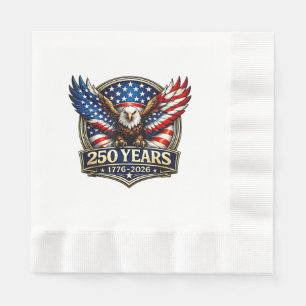 Serviette En Papier Drapeau américain de l'aigle vintage du 4 juillet 