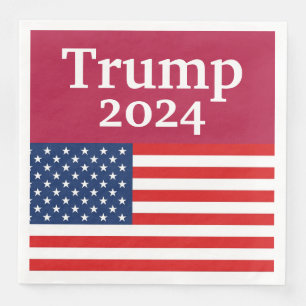 Serviette En Papier Drapeau américain Donald Trump 2024