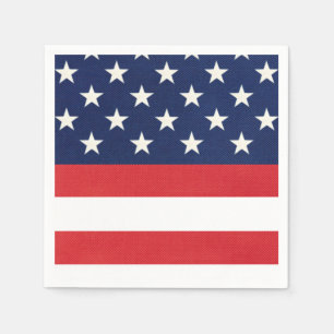 Serviette En Papier Drapeau américain étoiles et bandes