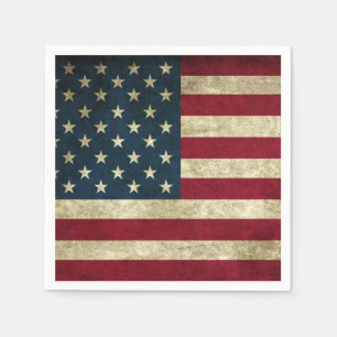 Serviette En Papier Drapeau américain Grunge