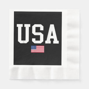 Serviette En Papier Drapeau Américain Patriotique Pour Hommes Femmes E