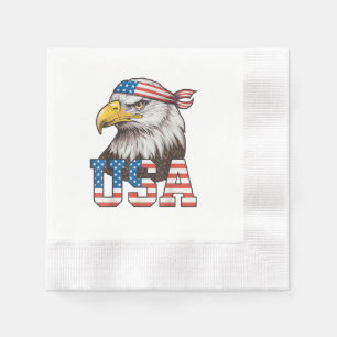 Serviette En Papier Drapeau américain USA Hommes Femmes Enfants Aigle