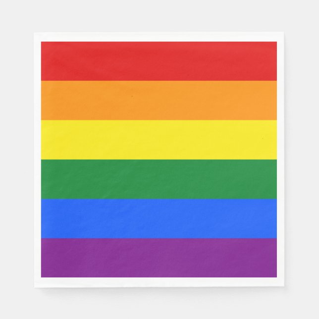 Serviette En Papier Drapeau arc-en-ciel (LGBT) (Devant)