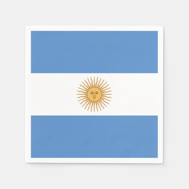 Serviette En Papier Drapeau Argentine (Devant)