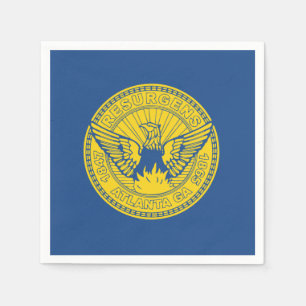 Serviette En Papier Drapeau Atlanta, Géorgie Papier serviettes