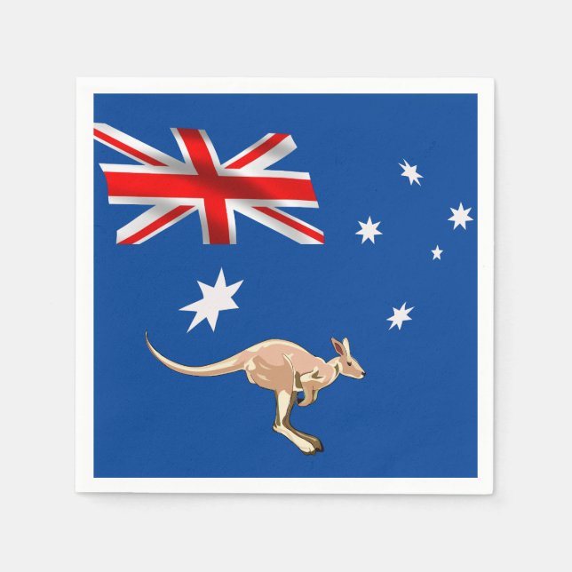 Serviette En Papier Drapeau australien (Devant)
