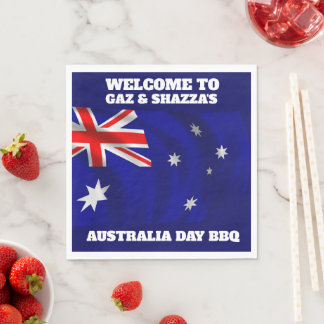 Serviette En Papier Drapeau Australien BBQ personnalisé Australien Mod