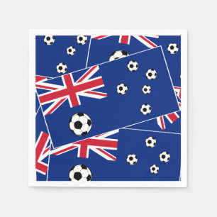 Serviette En Papier drapeau australien de football s6 coussin.png