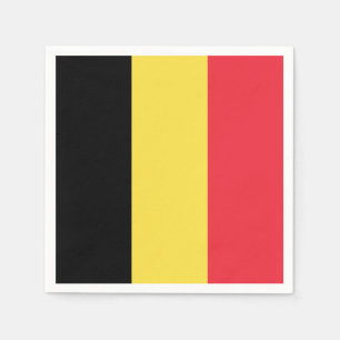 Serviette En Papier Drapeau belge