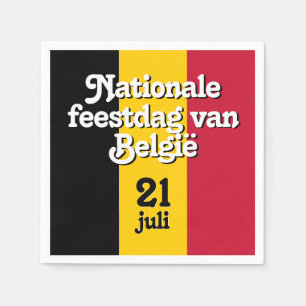 Serviette En Papier Drapeau belge néerlandais Fête nationale van Belgi