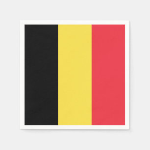 Serviette En Papier Drapeau belge patriotique