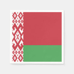Serviette En Papier Drapeau Biélorusse Patriotique