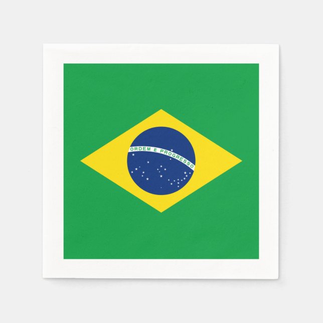 Serviette En Papier Drapeau : Brasil (Devant)