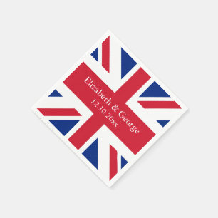 Serviette En Papier Drapeau britannique Union Jack Mariage britannique