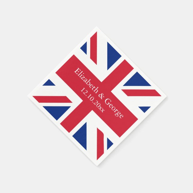 Serviette En Papier Drapeau britannique Union Jack Mariage britannique (Coin)