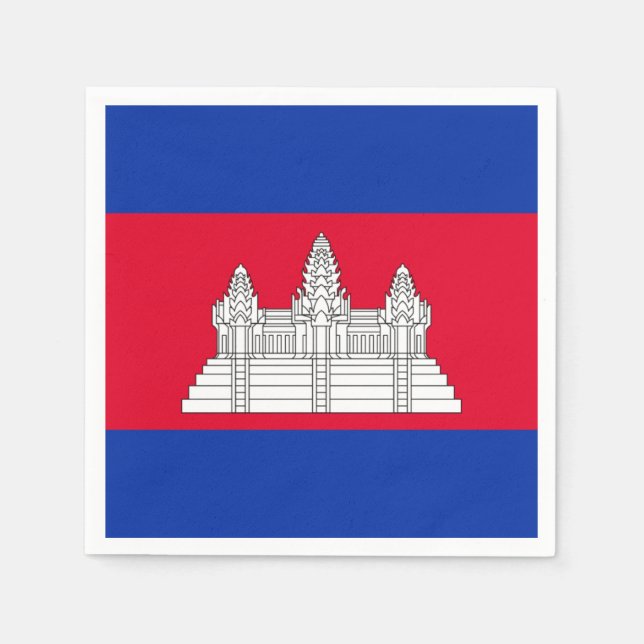 Serviette En Papier Drapeau cambodgien (Devant)