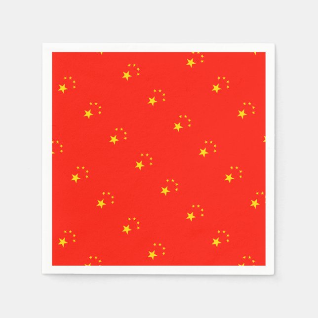 Serviette En Papier Drapeau Chine - Haute qualité (Devant)