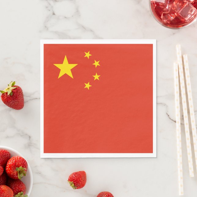 Serviette En Papier Drapeau chinois (Chine) (En situation)