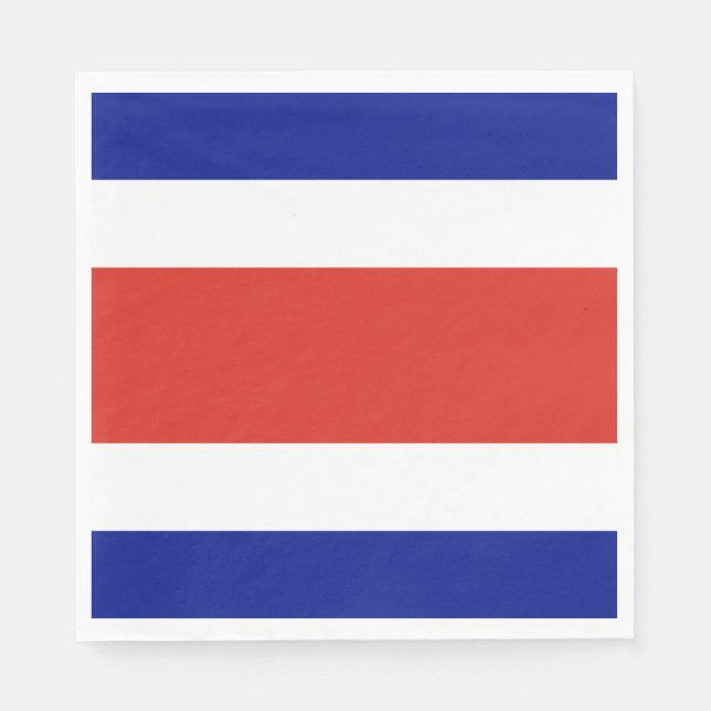 Serviette En Papier Drapeau civil du Costa Rica (Devant)