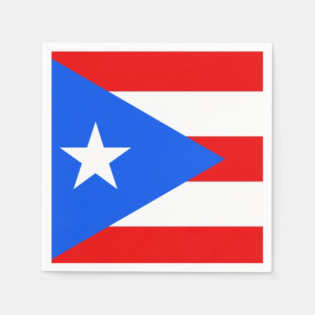 Serviette En Papier Drapeau classique de Porto Rico (Devant)