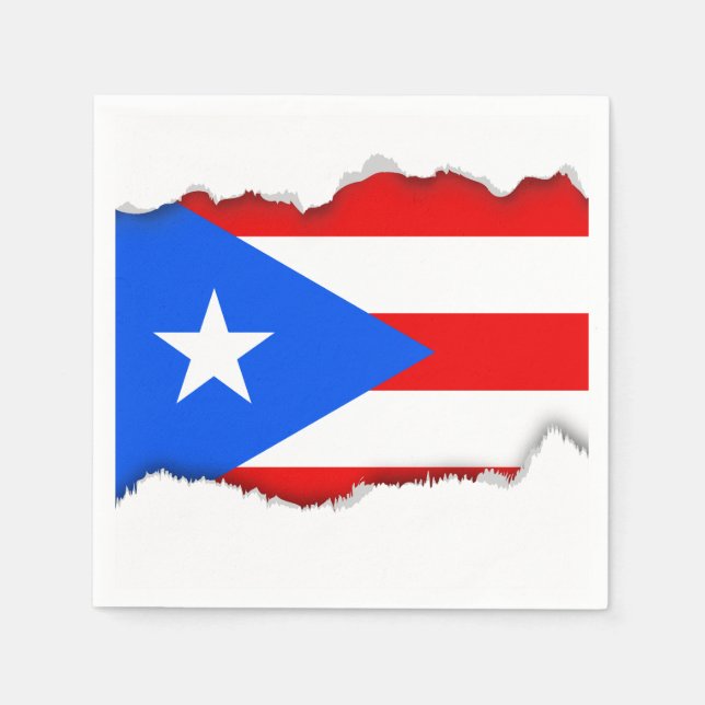 Serviette En Papier Drapeau classique de Porto Rico (Devant)