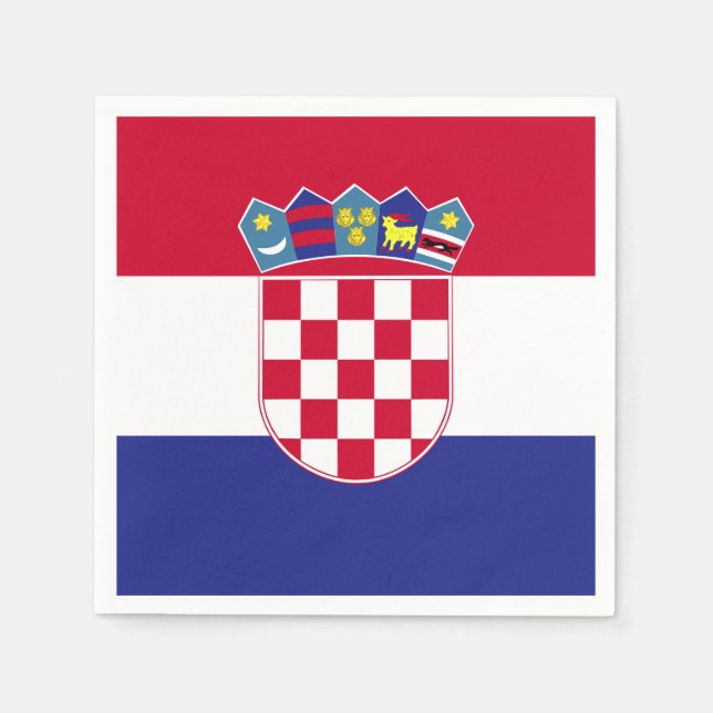 Serviette En Papier Drapeau Croatie (Devant)
