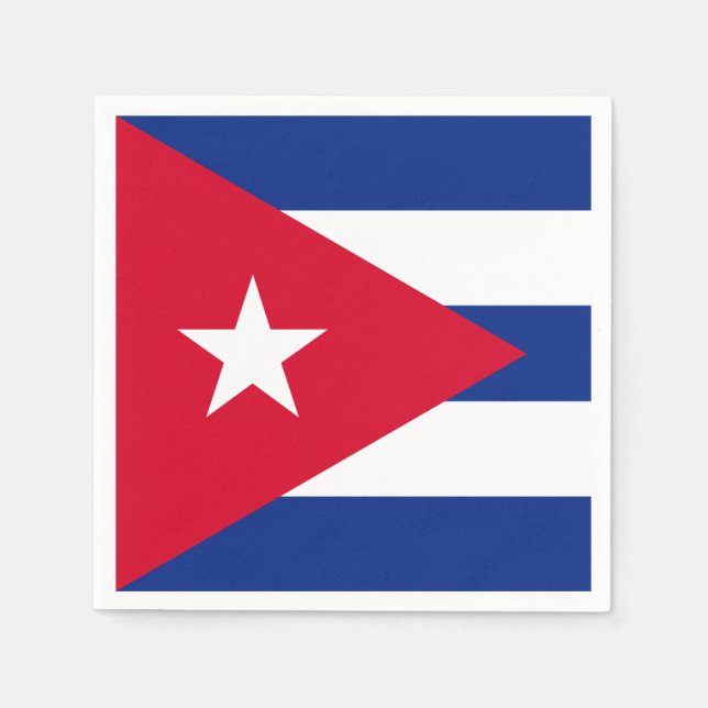 Serviette En Papier Drapeau Cuba (Devant)