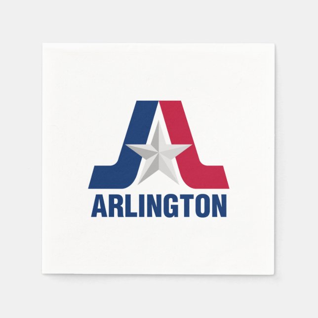 Serviette En Papier Drapeau d'Arlington, Texas Napkins (Devant)