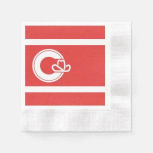 Serviette En Papier Drapeau de Calgary, Alberta Napkins