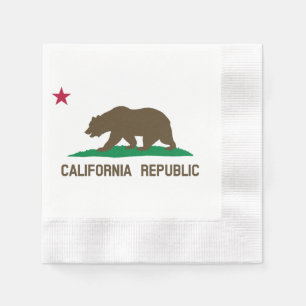 Serviette En Papier Drapeau de Californie