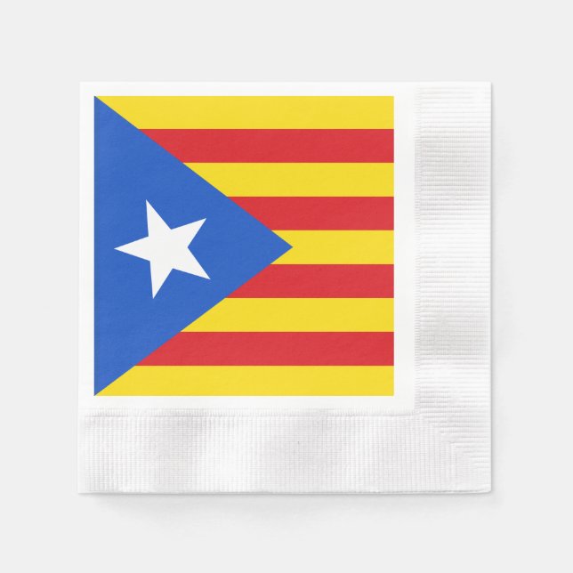 Serviette En Papier Drapeau de Catalogne (Devant)