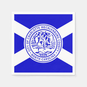 Serviette En Papier Drapeau de Charlotte, Caroline du Nord